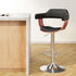 Artiss Bar Stools Gas Lift Leather w/Armrest Black-Bar Stools-PEROZ Accessories