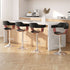 Artiss 4x Bar Stools Gas Lift Leather w/Armrest Black-Furniture > Bar Stools & Chairs > Table & Bar Stools-PEROZ Accessories