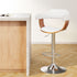 Artiss Bar Stools Gas Lift Leather w/Armrest White-Bar Stools-PEROZ Accessories