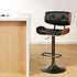 Artiss Bar Stools Gas Lift Leather All Black-Furniture > Bar Stools & Chairs-PEROZ Accessories