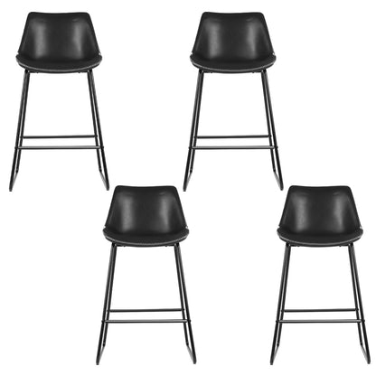 Artiss 4x Bar Stools Leather Padded Metal Legs Black-Furniture &gt; Bar Stools &amp; Chairs &gt; Massage Chairs-PEROZ Accessories