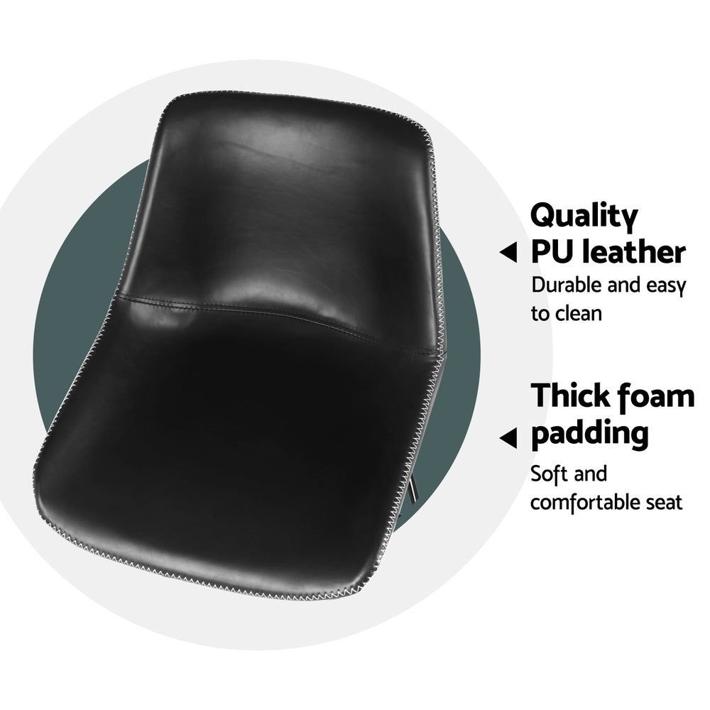 Artiss 4x Bar Stools Leather Padded Metal Legs Black-Furniture &gt; Bar Stools &amp; Chairs &gt; Massage Chairs-PEROZ Accessories