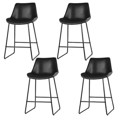 Artiss 4x Bar Stools Leather Padded Metal Legs Black-Furniture &gt; Bar Stools &amp; Chairs &gt; Massage Chairs-PEROZ Accessories