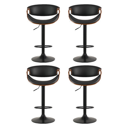 Artiss 4x Bar Stools Gas Lift Leather w/Armrest-Furniture &gt; Bar Stools &amp; Chairs &gt; Massage Chairs-PEROZ Accessories