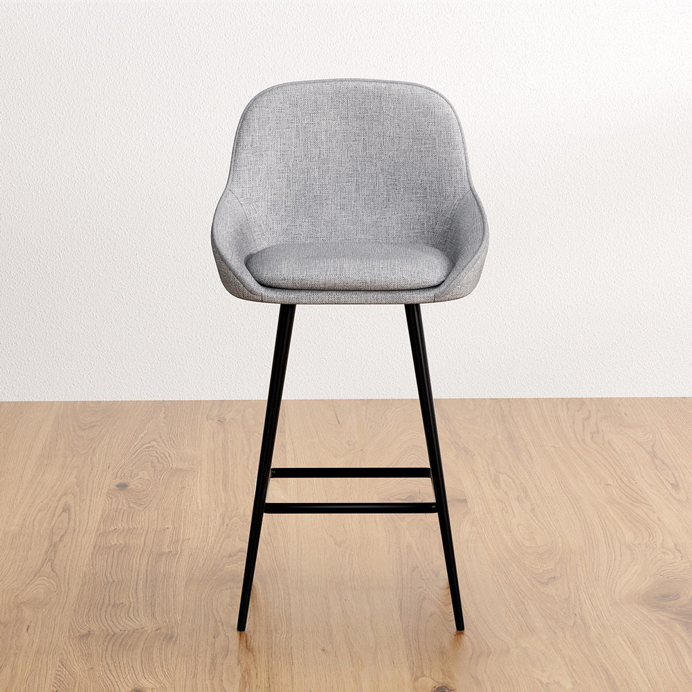 Artiss 2x Bar Stools Upholstered Stool Counter Seat Kitchen Dining Chairs-Furniture &gt; Bar Stools &amp; Chairs-PEROZ Accessories