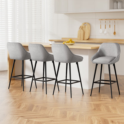 Artiss 4x Bar Stools Upholstered Stool Counter Seat Kitchen Dining Chairs-Furniture &gt; Bar Stools &amp; Chairs &gt; Massage Chairs-PEROZ Accessories