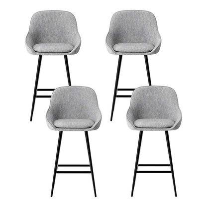Artiss 4x Bar Stools Upholstered Stool Counter Seat Kitchen Dining Chairs-Furniture &gt; Bar Stools &amp; Chairs &gt; Massage Chairs-PEROZ Accessories
