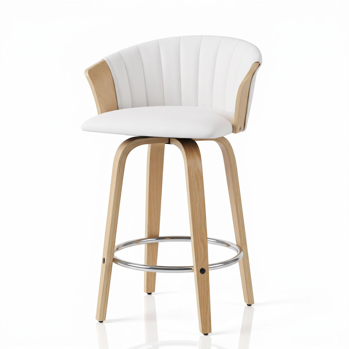 Artiss 66cm Seat Height Wooden Bar Stools Swivel Kitchen Counter Stool Chair-Furniture > Bar Stools &amp; Chairs > Table &amp; Bar Stools-PEROZ Accessories