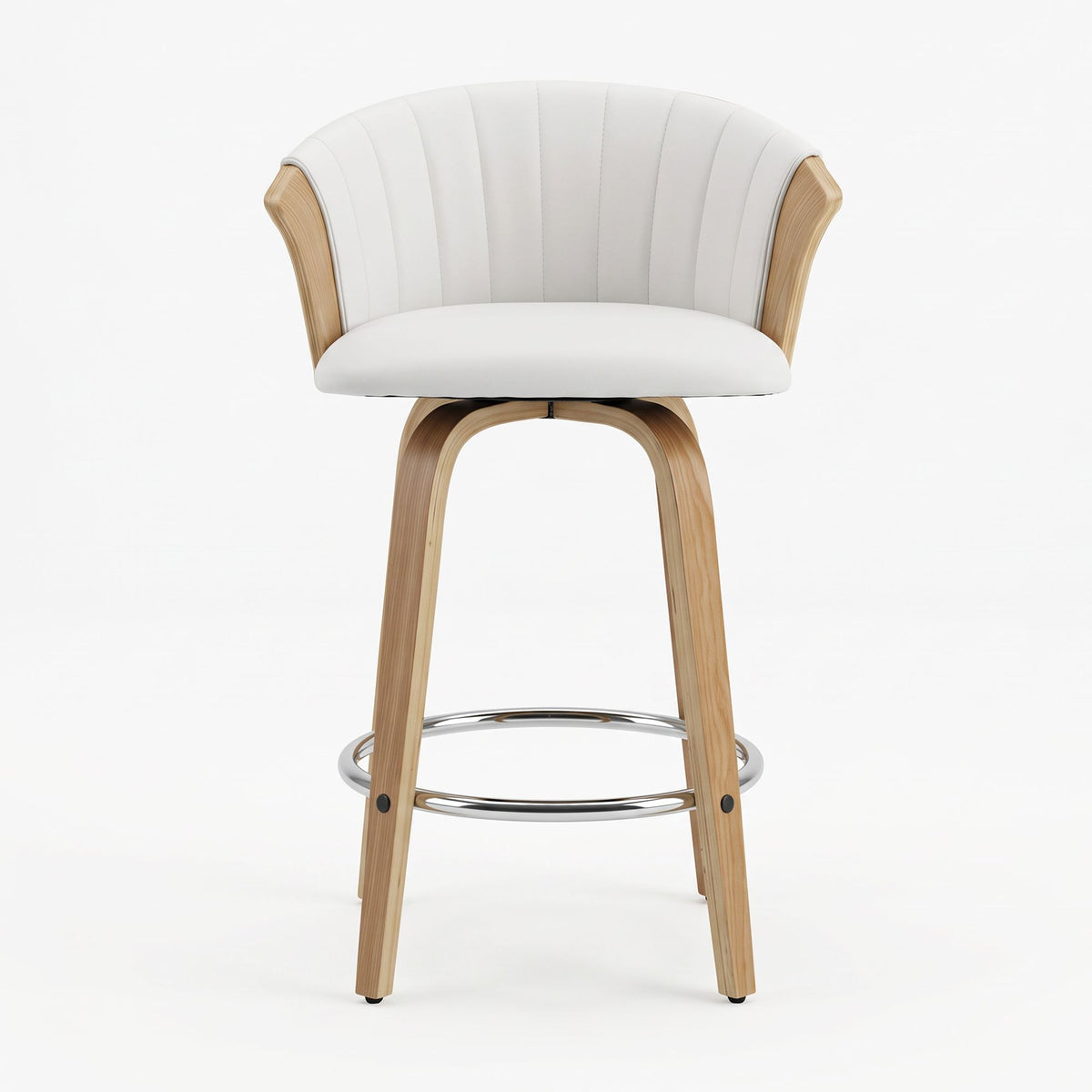 Artiss 66cm Seat Height Wooden Bar Stools Swivel Kitchen Counter Stool Chair-Furniture > Bar Stools &amp; Chairs > Table &amp; Bar Stools-PEROZ Accessories