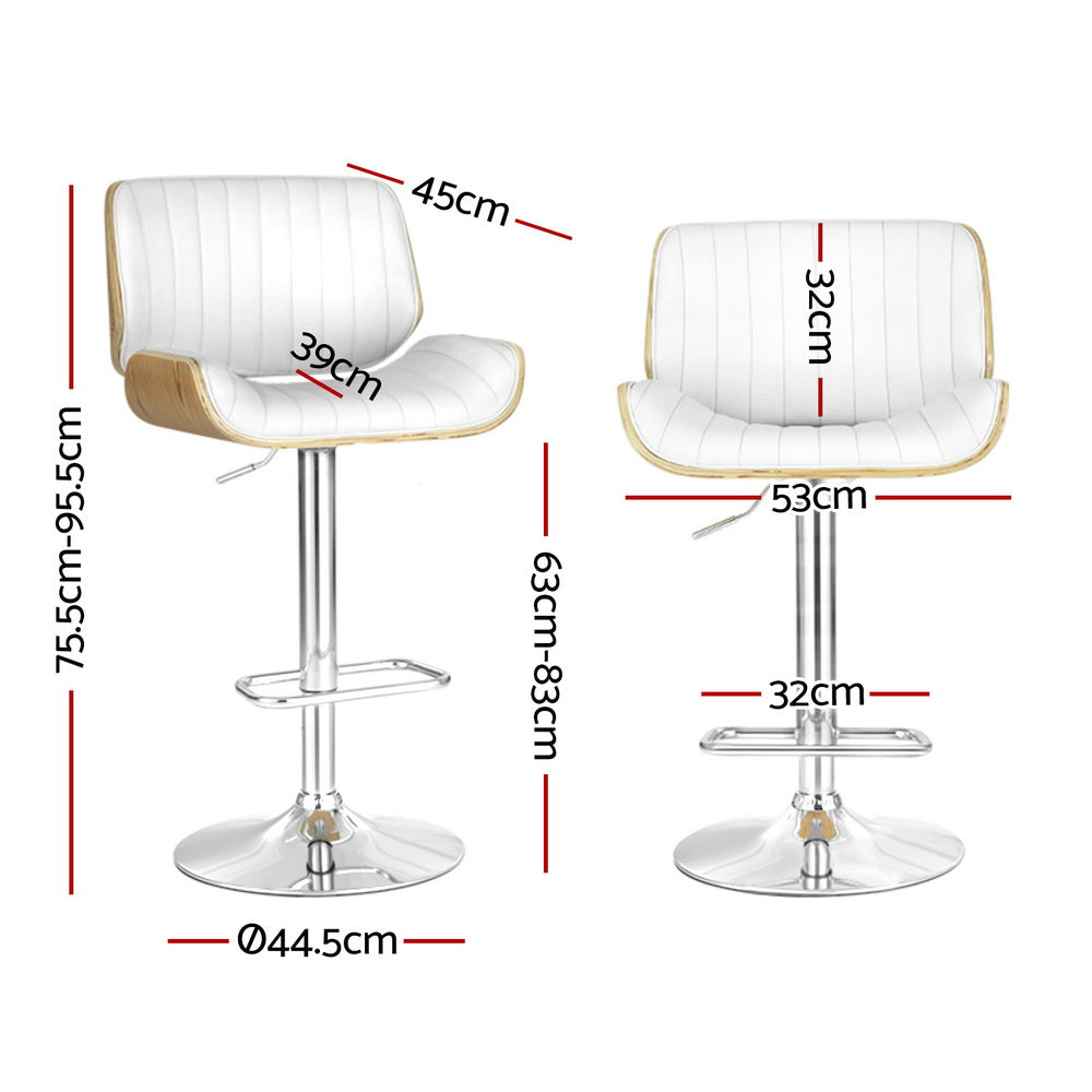 Artiss 4x Bar Stools Adjustable Leather Chairs-Furniture &gt; Bar Stools &amp; Chairs &gt; Arm Chairs &amp; Recliners-PEROZ Accessories