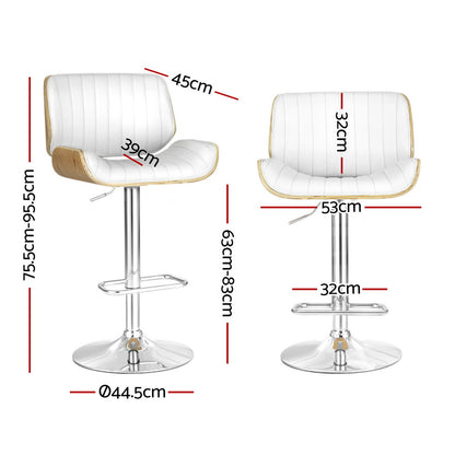Artiss 4x Bar Stools Adjustable Leather Chairs-Furniture &gt; Bar Stools &amp; Chairs &gt; Arm Chairs &amp; Recliners-PEROZ Accessories