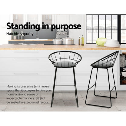 Artiss 4x Bar Stools Padded Seat Metal-Furniture &gt; Bar Stools &amp; Chairs-PEROZ Accessories