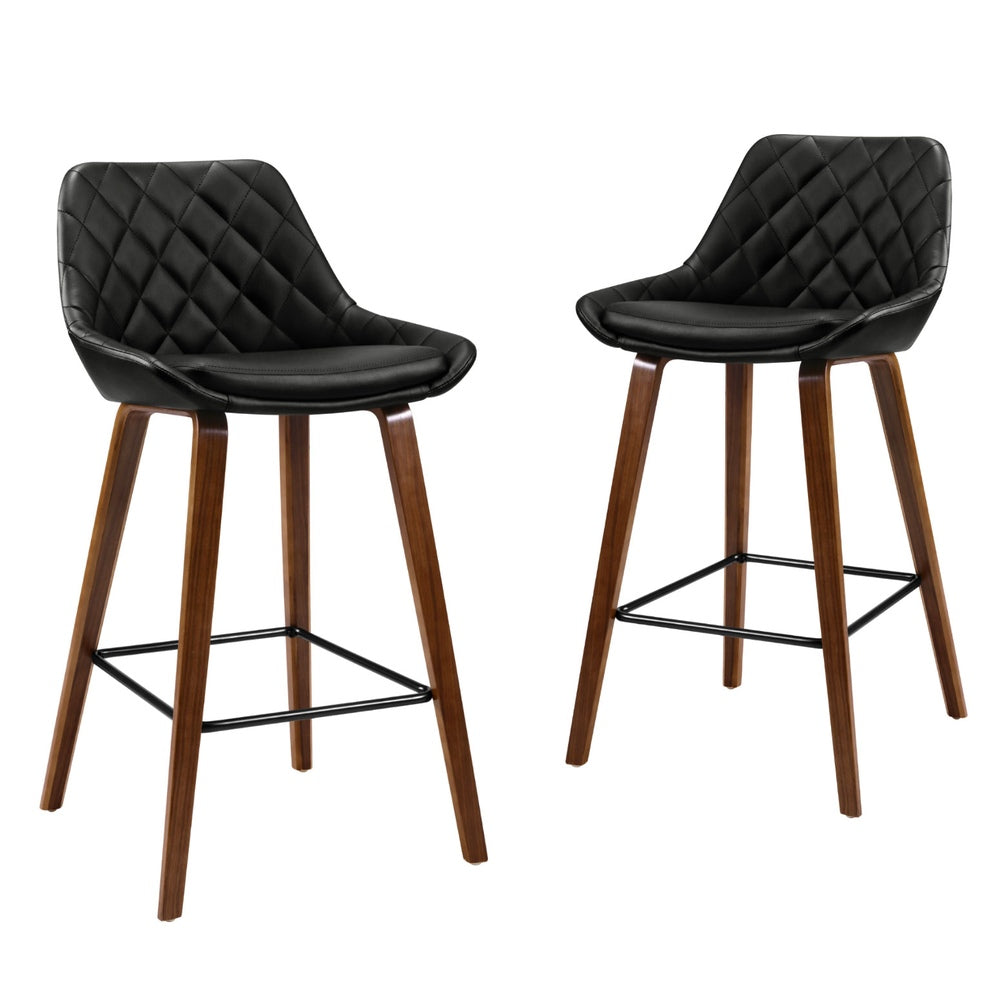 Artiss 4x Bar Stools PU Seat Wooden-Furniture &gt; Bar Stools &amp; Chairs &gt; Table &amp; Bar Stools-PEROZ Accessories