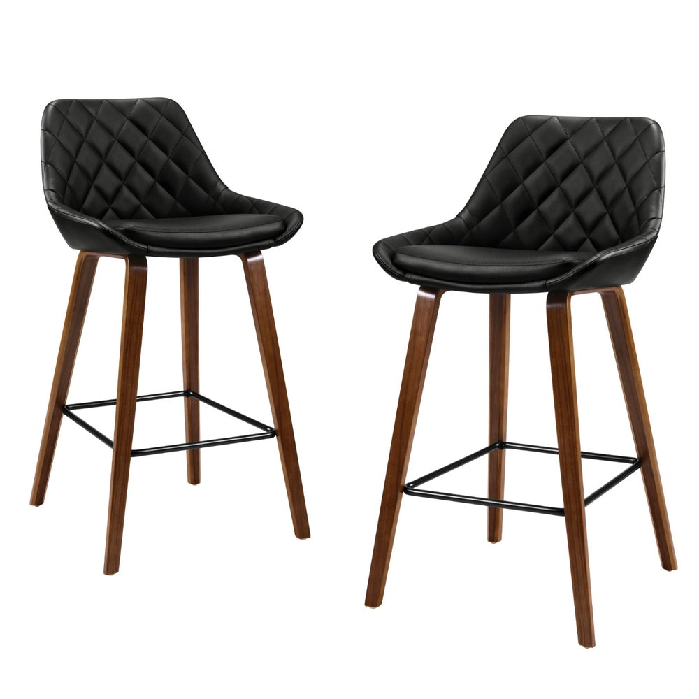 Artiss 4x Bar Stools PU Seat Wooden-Furniture &gt; Bar Stools &amp; Chairs &gt; Table &amp; Bar Stools-PEROZ Accessories