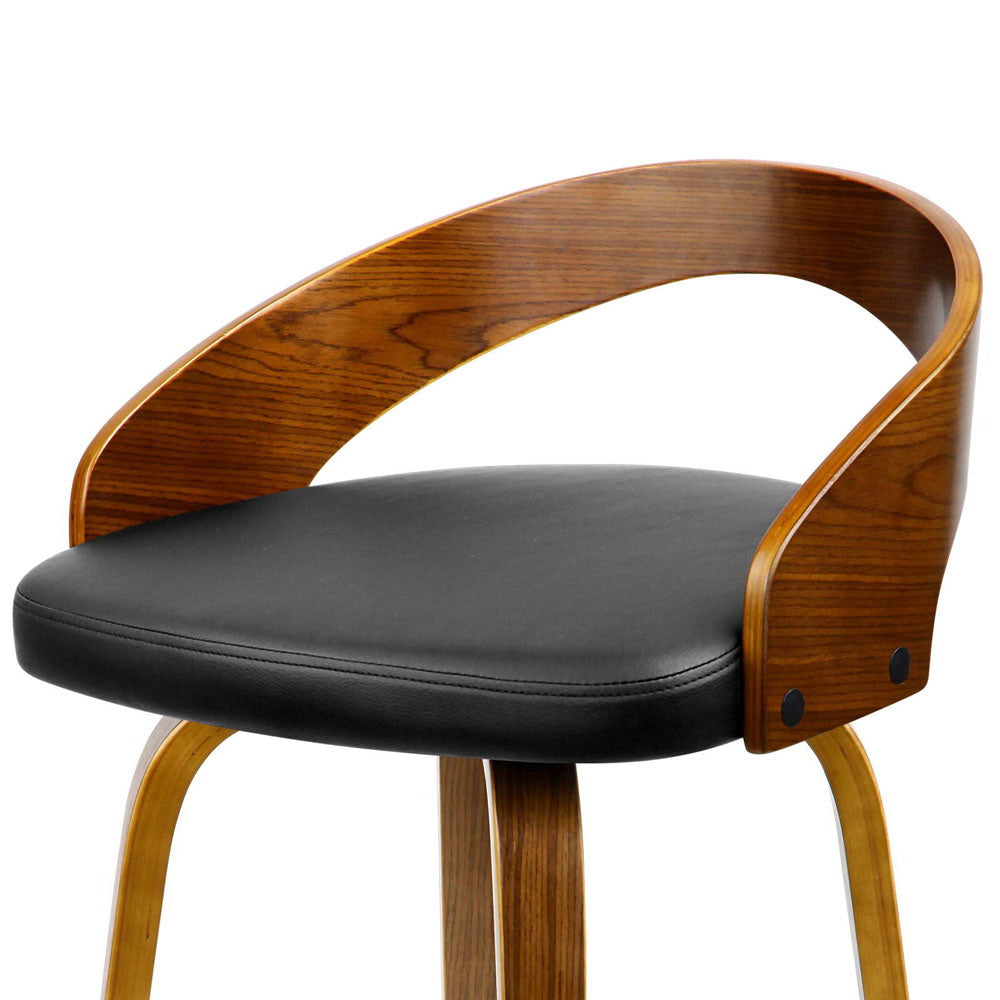 Artiss 2x Bar Stools Swivel Seat Curving Backrest-Furniture &gt; Bar Stools &amp; Chairs-PEROZ Accessories