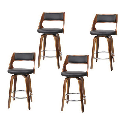 Artiss 4x Bar Stools Swivel Leather Chair 65cm-Furniture &gt; Bar Stools &amp; Chairs &gt; Table &amp; Bar Stools-PEROZ Accessories