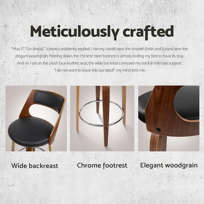Artiss 4x Bar Stools Swivel Leather Chair 65cm-Furniture &gt; Bar Stools &amp; Chairs &gt; Table &amp; Bar Stools-PEROZ Accessories
