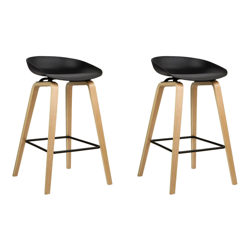 Artiss 2x Bar Stools Wooden-Bar Stools-PEROZ Accessories