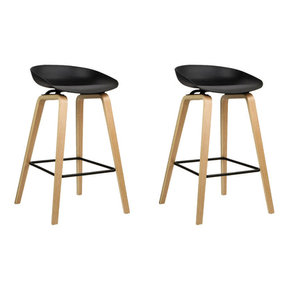 Artiss 2x Bar Stools Wooden-Bar Stools-PEROZ Accessories
