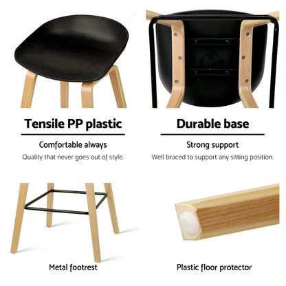 Artiss 2x Bar Stools Wooden-Bar Stools-PEROZ Accessories