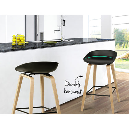 Artiss 2x Bar Stools Wooden-Bar Stools-PEROZ Accessories