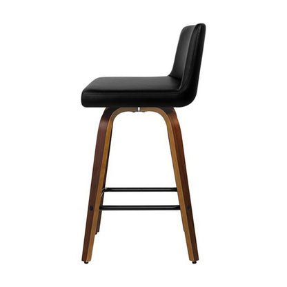 Artiss 4x Bar Stools Swivel Leather Padded Wooden-Furniture &gt; Bar Stools &amp; Chairs &gt; Massage Chairs-PEROZ Accessories