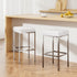 Artiss 2x Bar Stools Leather Padded Metal White-Bar Stools-PEROZ Accessories
