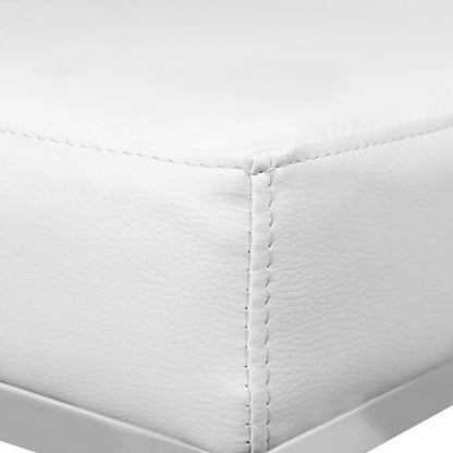 Artiss 2x Bar Stools Leather Padded Metal White-Bar Stools-PEROZ Accessories