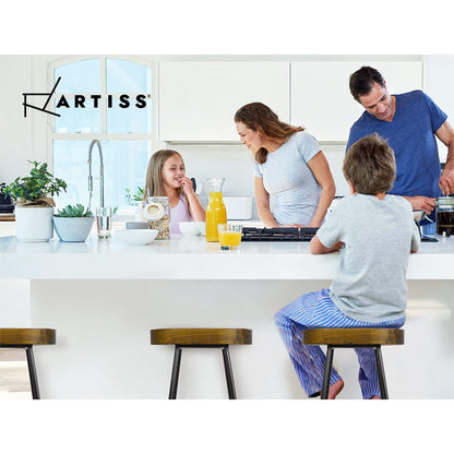 Artiss 4x Bar Stools Tractor Seat 75cm Black-Bar Stools-PEROZ Accessories