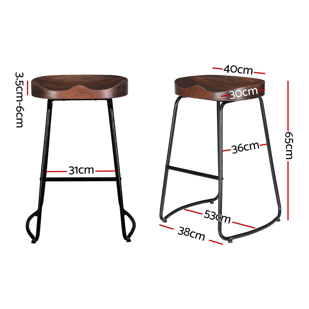 Artiss 2x Bar Stools Tractor Seat 65cm-Bar Stools-PEROZ Accessories