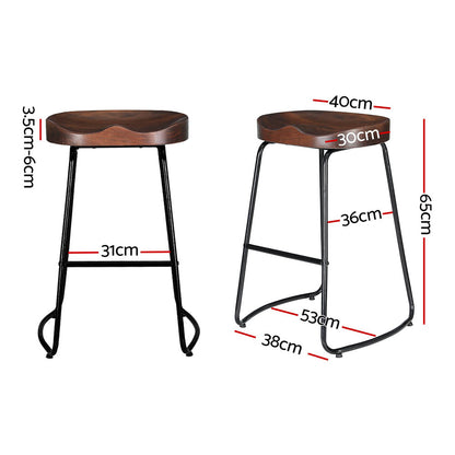 Artiss 4x Bar Stools Tractor Seat 65cm-Bar Stools-PEROZ Accessories