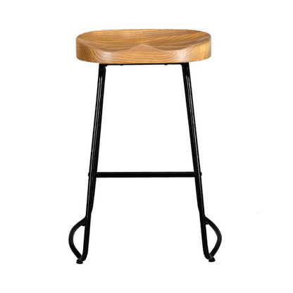 Artiss 4x Bar Stools Tractor Seat 65cm Wooden-Bar Stools-PEROZ Accessories
