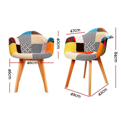 Artiss Dining Chairs Set of 4 Fabric Retro Replica DSW-Furniture &gt; Dining &gt; Kitchen &amp; Dining Chairs-PEROZ Accessories