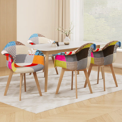 Artiss Dining Chairs Set of 4 Fabric Retro Replica DSW-Furniture &gt; Dining &gt; Kitchen &amp; Dining Chairs-PEROZ Accessories