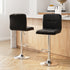 Artiss 2x Bar Stools Leather Gas Lift Black-Furniture > Bar Stools & Chairs-PEROZ Accessories