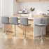 Artiss 4x Bar Stools Leather Gas Lift Grey-Furniture > Bar Stools & Chairs-PEROZ Accessories