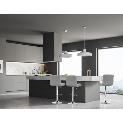 Artiss 4x Bar Stools Leather Gas Lift Grey-Furniture &gt; Bar Stools &amp; Chairs-PEROZ Accessories