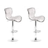Artiss 2x Bar Stools Gas Lift Leather Seat White-Furniture > Bar Stools & Chairs-PEROZ Accessories