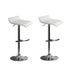 Artiss 2x Bar Stools Adjustable Gas Lift Chairs White-Bar Stools-PEROZ Accessories