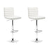 Artiss 2x Bar Stools Padded Leather Gas Lift White-Bar Stools-PEROZ Accessories