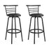 Artiss 2x Bar Stools Swivel Leather Padded Metal-Furniture > Bar Stools & Chairs-PEROZ Accessories