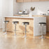 Artiss 4x Bar Stools Leather Padded Gas Lift Silver-Bar Stools-PEROZ Accessories