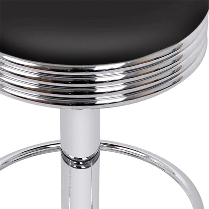 Artiss 4x Bar Stools Leather Padded Gas Lift Silver-Bar Stools-PEROZ Accessories