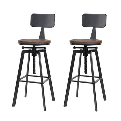 Artiss Bar Stools Kitchen Counter Chairs Vintage Metal Chairs x2-Furniture &gt; Bar Stools &amp; Chairs-PEROZ Accessories