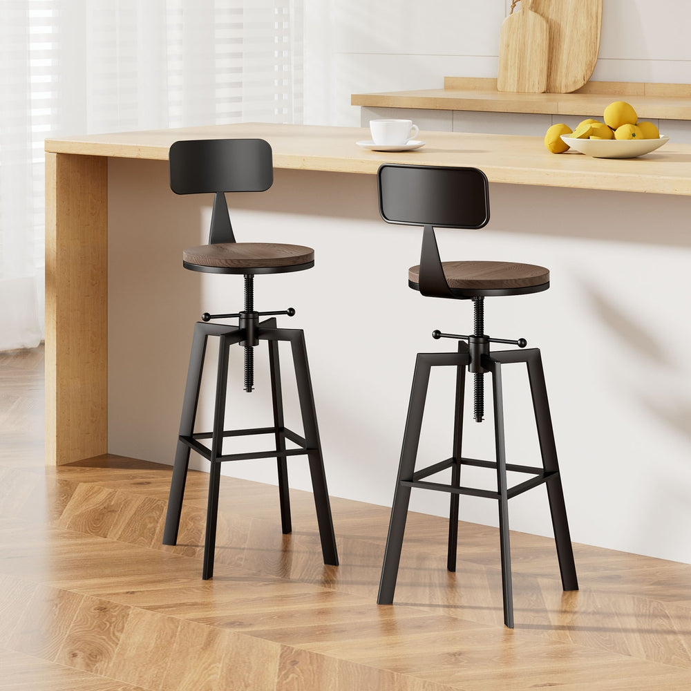 Artiss Bar Stools Kitchen Counter Chairs Vintage Metal Chairs x2-Furniture &gt; Bar Stools &amp; Chairs-PEROZ Accessories