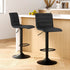 Artiss 2x Bar Stools Gas Lift Linen Fabric Black-Furniture > Bar Stools & Chairs-PEROZ Accessories