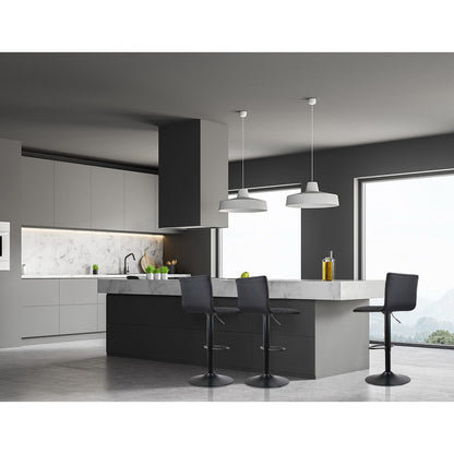 Artiss 4x Bar Stools Gas Lift Linen Fabric Black-Furniture &gt; Bar Stools &amp; Chairs-PEROZ Accessories