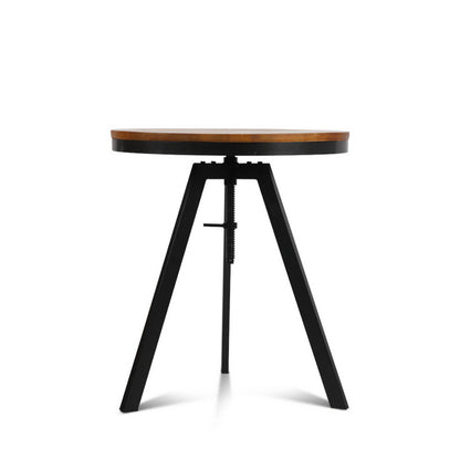 Artiss Bar Table 67-86CM Height Round Brown-Dining Tables-PEROZ Accessories