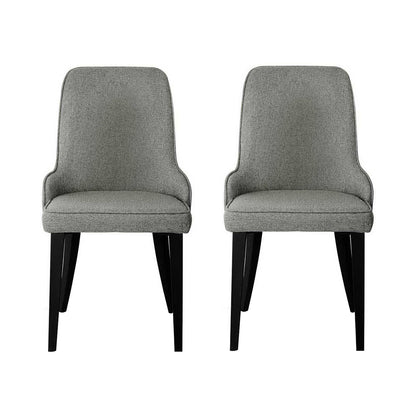 Artiss Dining Chairs Set of 2 Linen Fabric Grey-Furniture &gt; Dining-PEROZ Accessories