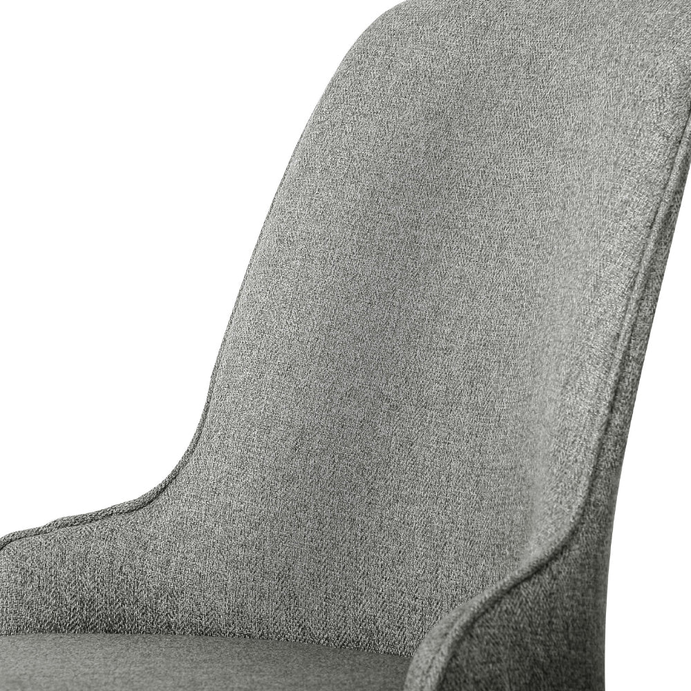 Artiss Dining Chairs Set of 4 Linen Fabric Grey-Furniture &gt; Dining &gt; Kitchen &amp; Dining Chairs-PEROZ Accessories